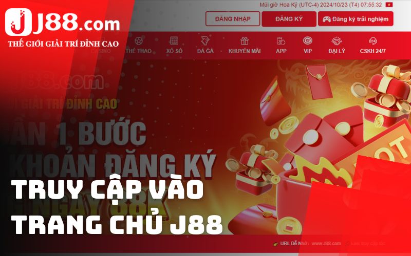 Truy cập vào trang chủ J88